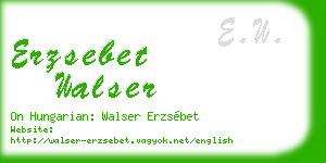 erzsebet walser business card