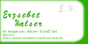 erzsebet walser business card